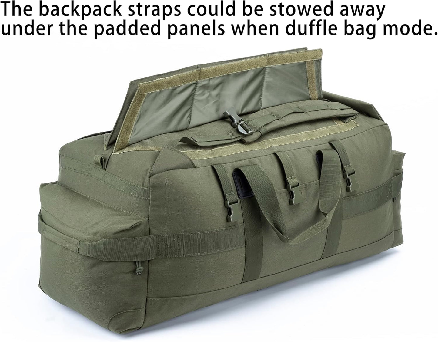 Large Military Duffle Bag Backpack Tactical Field Gear Equipment Duffel Bag Army Deployment Bag 85L