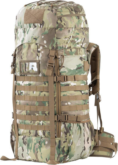 75L Tactical Backpack with Internal Frame, MOLLE, and Hydration System