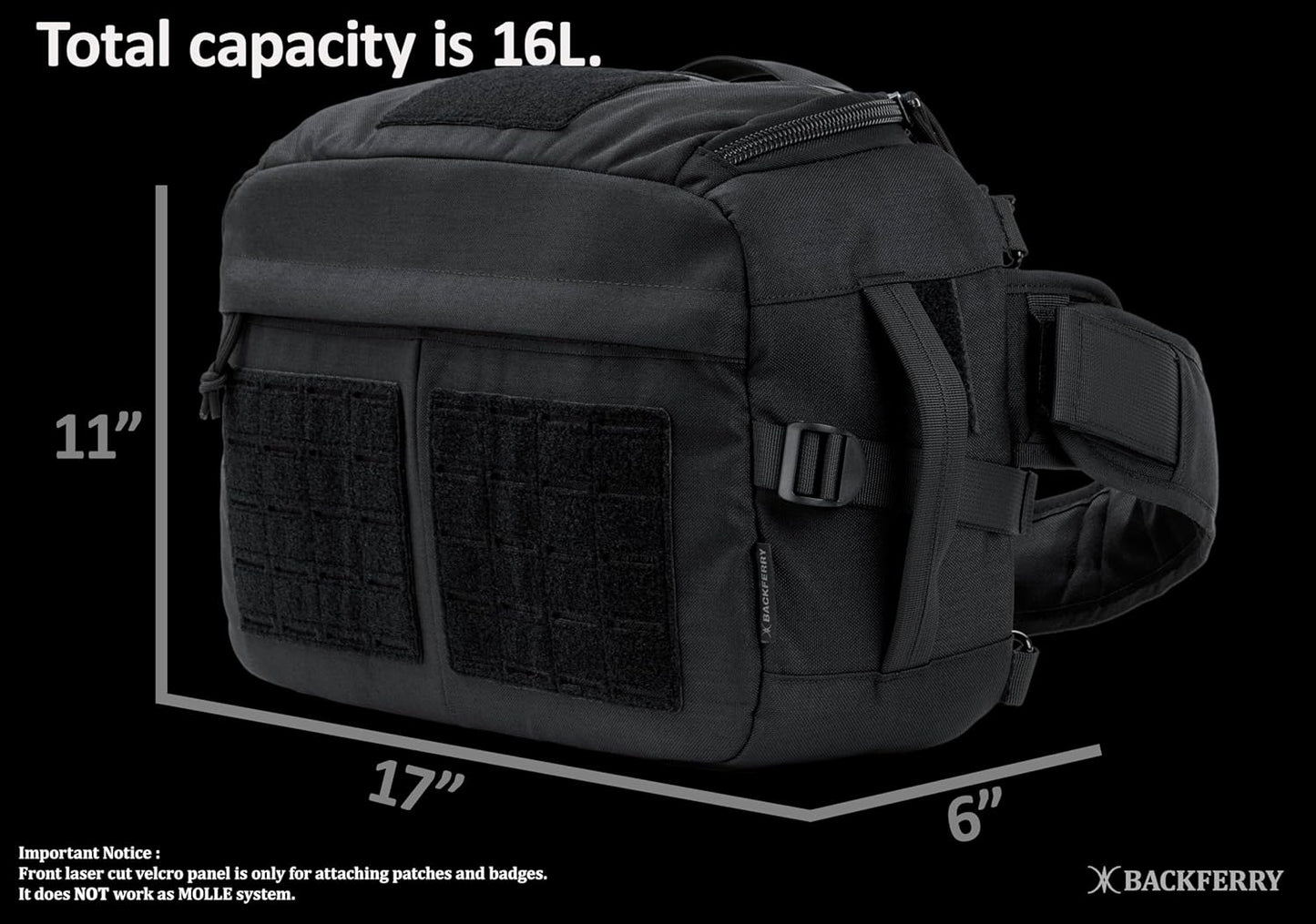 Tactical Sling Backpack – Durable 16L Crossbody Shoulder Bag for EDC, Hiking, Travel, Camping, Outdoor Utility – Men & Women