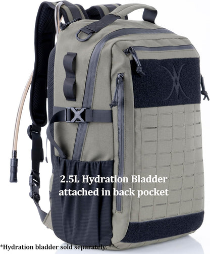 Urban Tactical Backpack Laser-Cut MOLLE Daypack Commuter Bag for EDC,Travel,Work,Hiking for Men Women