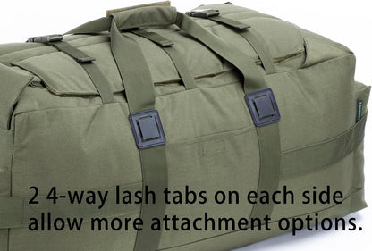 Large Military Duffle Bag Backpack Tactical Field Gear Equipment Duffel Bag Army Deployment Bag 85L