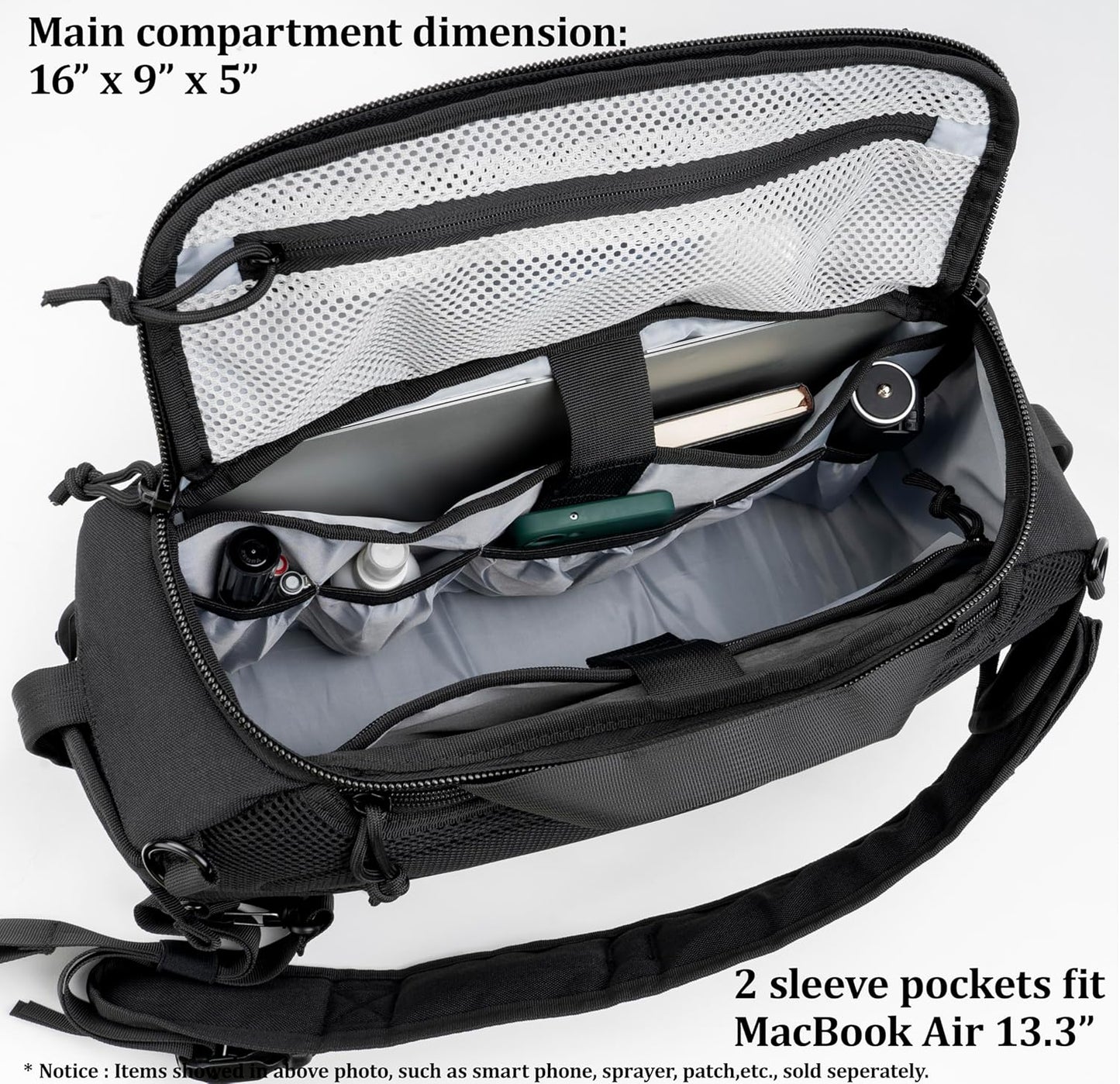 Tactical Sling Backpack – Durable 16L Crossbody Shoulder Bag for EDC, Hiking, Travel, Camping, Outdoor Utility – Men & Women