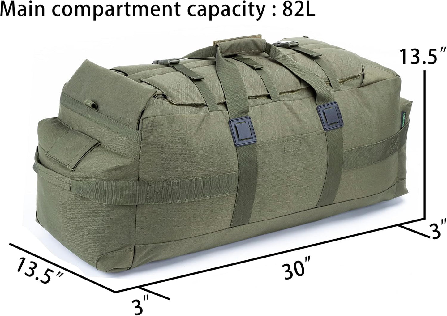 Large Military Duffle Bag Backpack Tactical Field Gear Equipment Duffel Bag Army Deployment Bag 85L